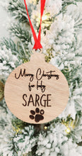 Load image into Gallery viewer, Fur baby Christmas tree ornament (personalised)
