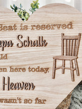 Load image into Gallery viewer, &quot;In Memory&quot; Seat Plaque (personalised)
